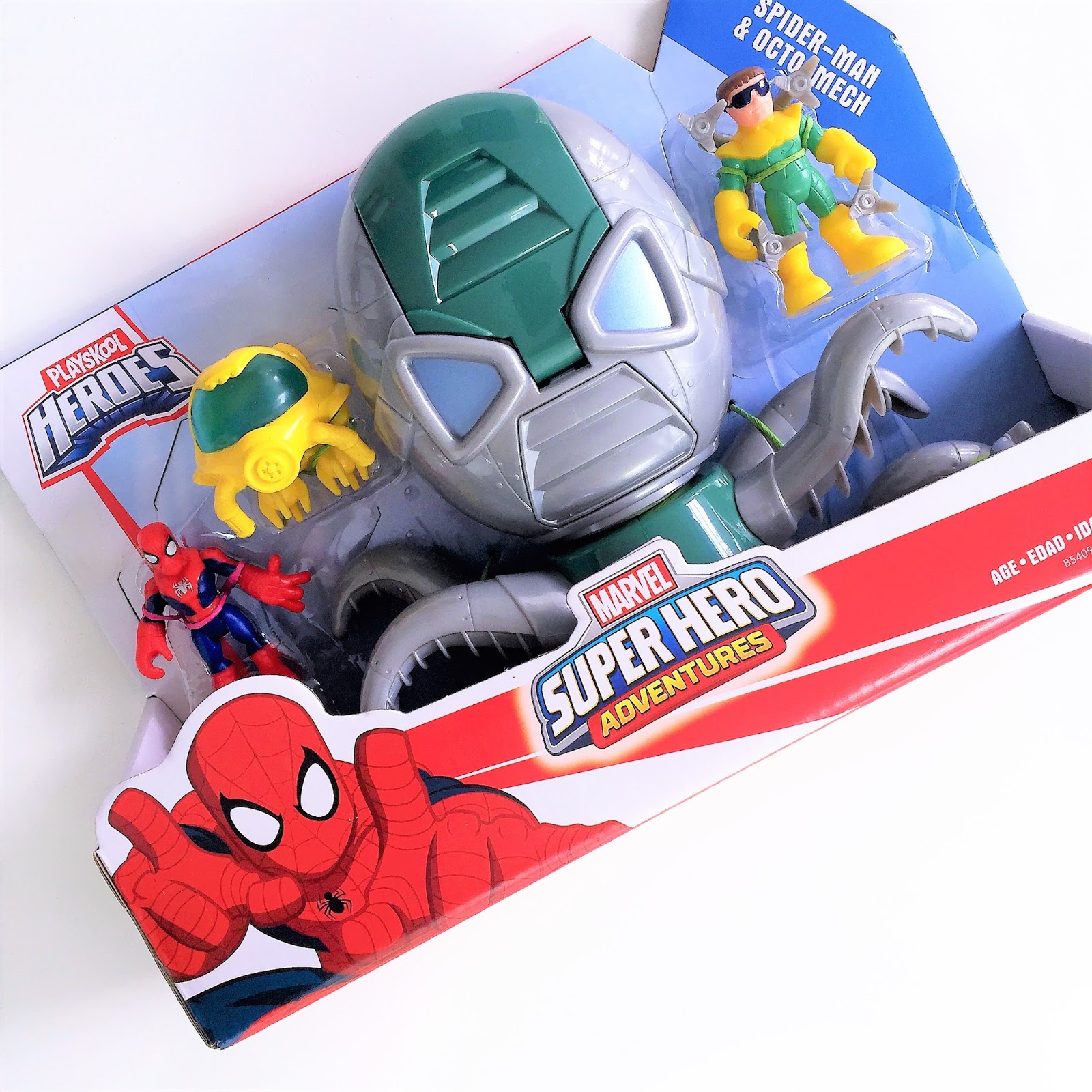 当季大流行 Playskool Octo Heroes Mech Super Adventures Hero Super Adventures  Spider-Man Hero ＆ y Spiderman Octo-Mech by Playskool