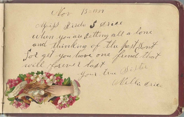Heirlooms Reunited: 1889-1893 Autograph Album of Susan Birdie Crice of ...