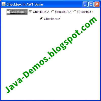 5 Ways to Create an AWT Checkbox — Java Demos