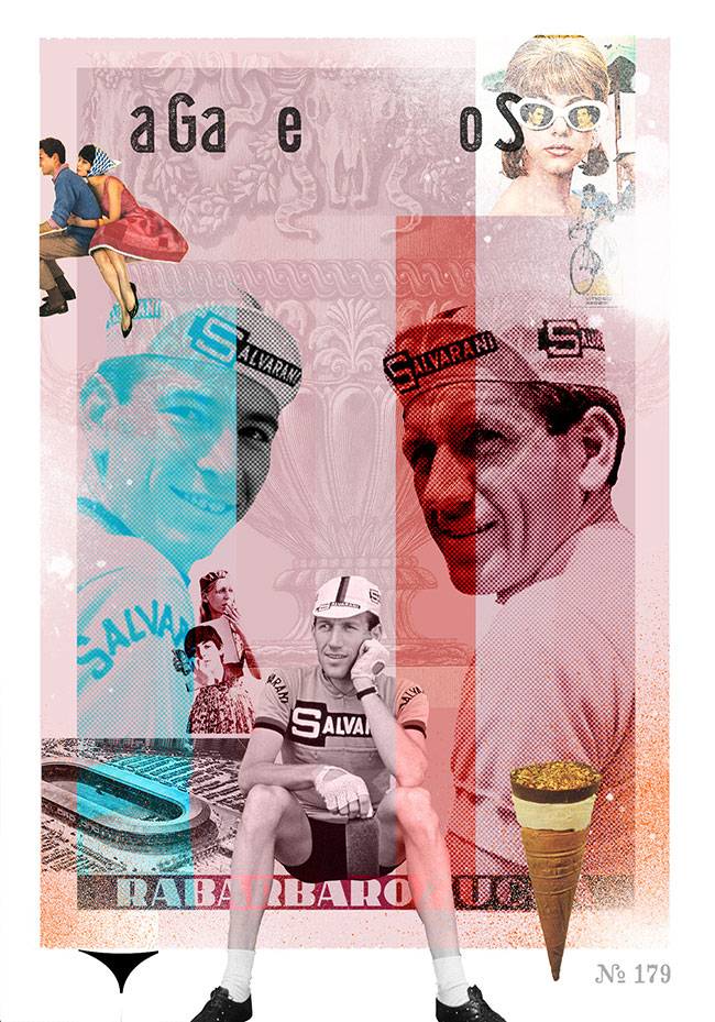 A Giro d'Italia limited edition cycling artwork created by artist James Straffon
