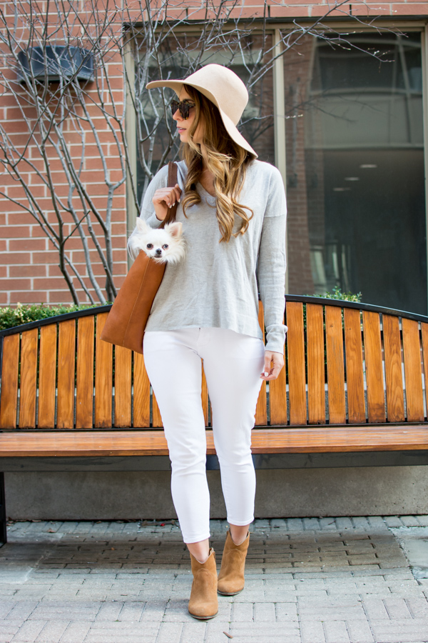 OOTD - White + Grey + Tan | La Petite Noob | A Toronto-Based Fashion ...