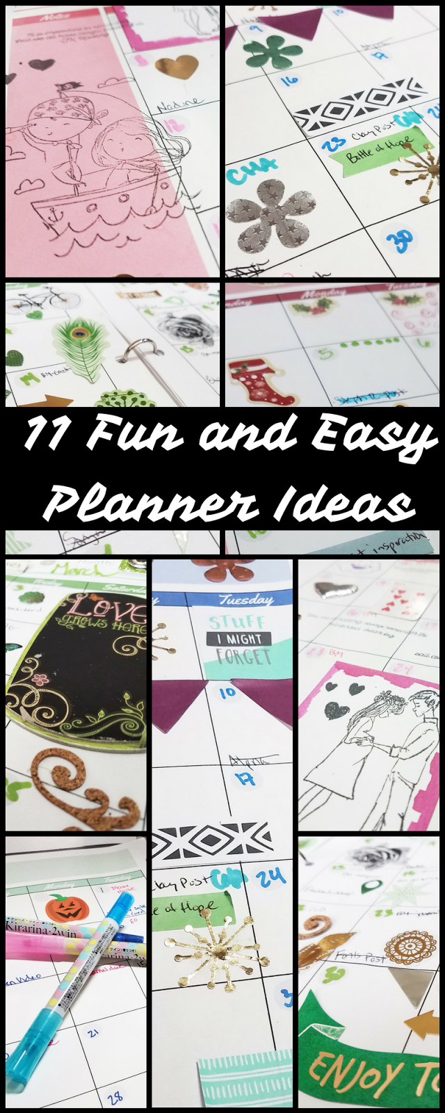 erin reed makes 11 fun and easy planner ideas