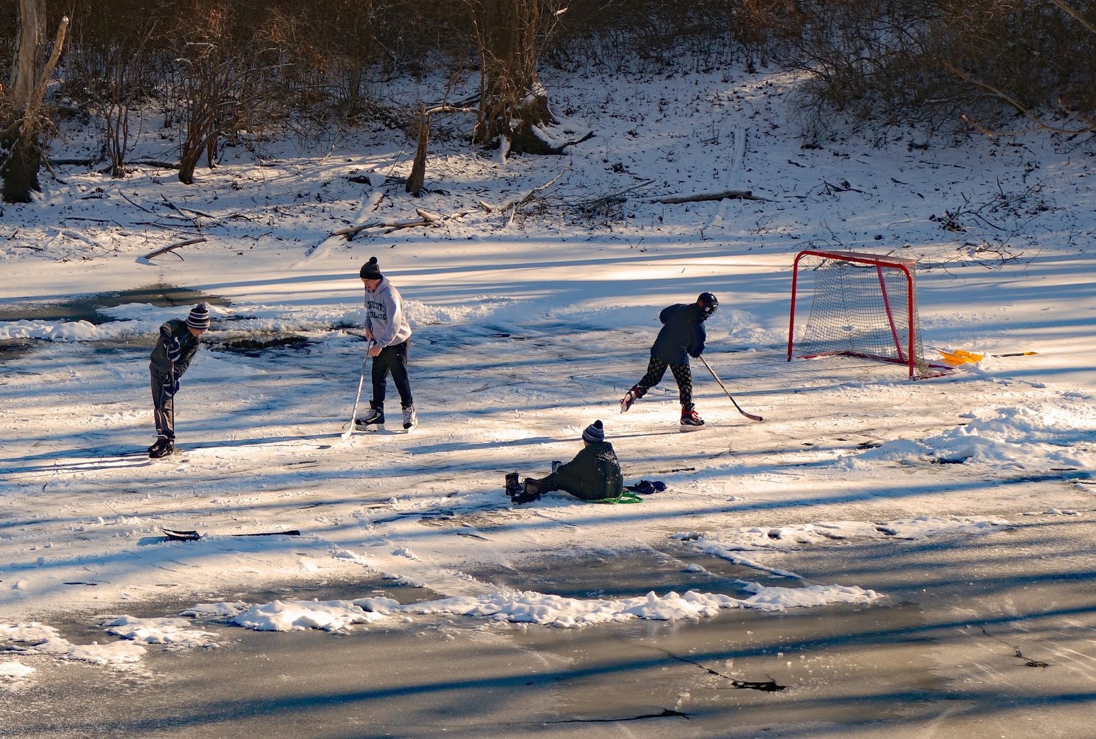 Joe's Retirement Blog Pond Hockey, Manomet, Plymouth, Massachusetts, USA