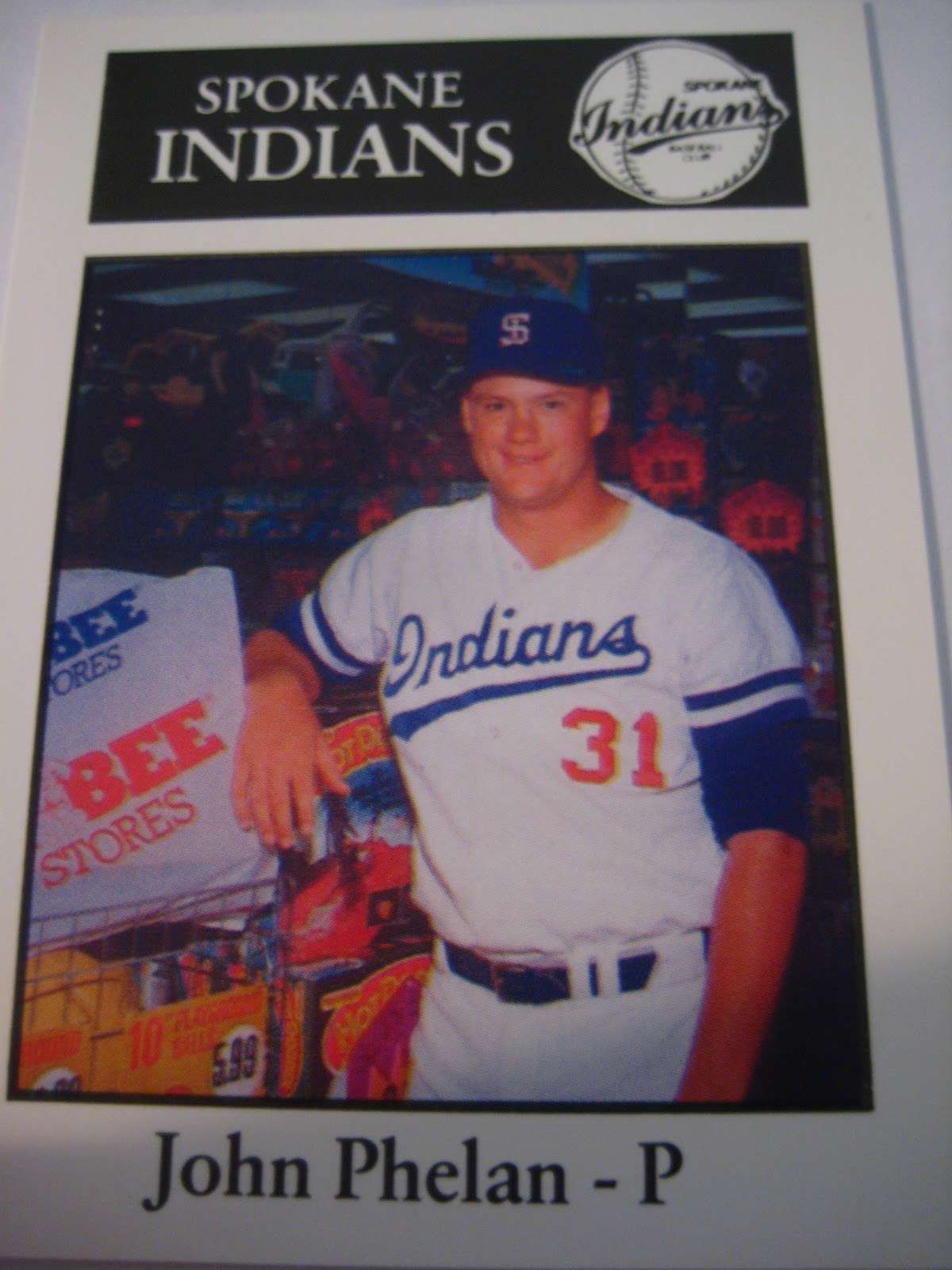 Baseball Cards Come to Life! 1989 Spokane Indians at the mall John Phelan
