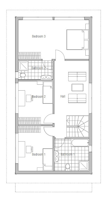 Low Building House Plan