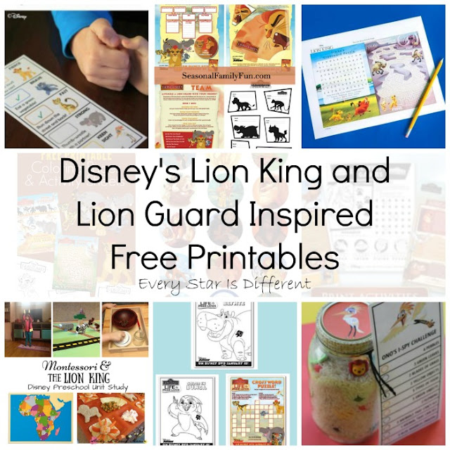 Disney's Lion King and Lion Guard Inspired Free Printables