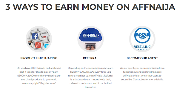 Affnaija : Make Money Online Daily Promoting Our Merchant Products on Social Media image