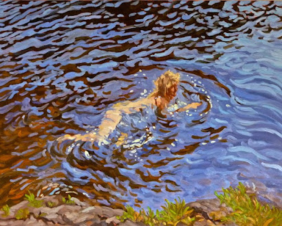 'Water Lover' oil on canvas 24 x 30