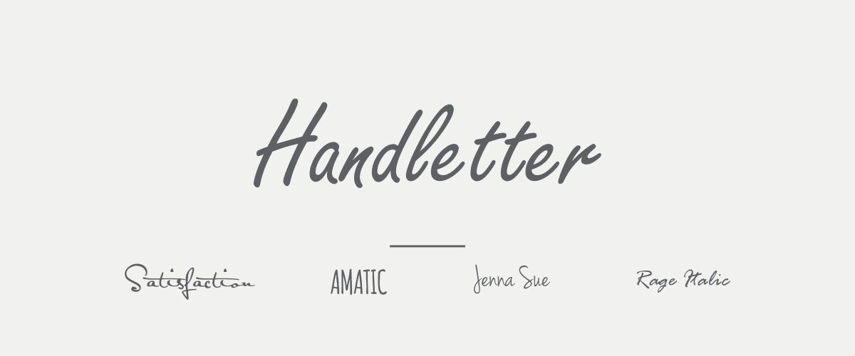 Mengenal Jenis-jenis Font - Handletter Font