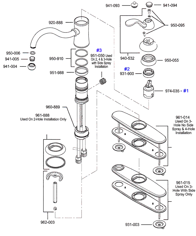 Plumbing Repair Parts, Kohler Bathroom Faucet Parts Diagram