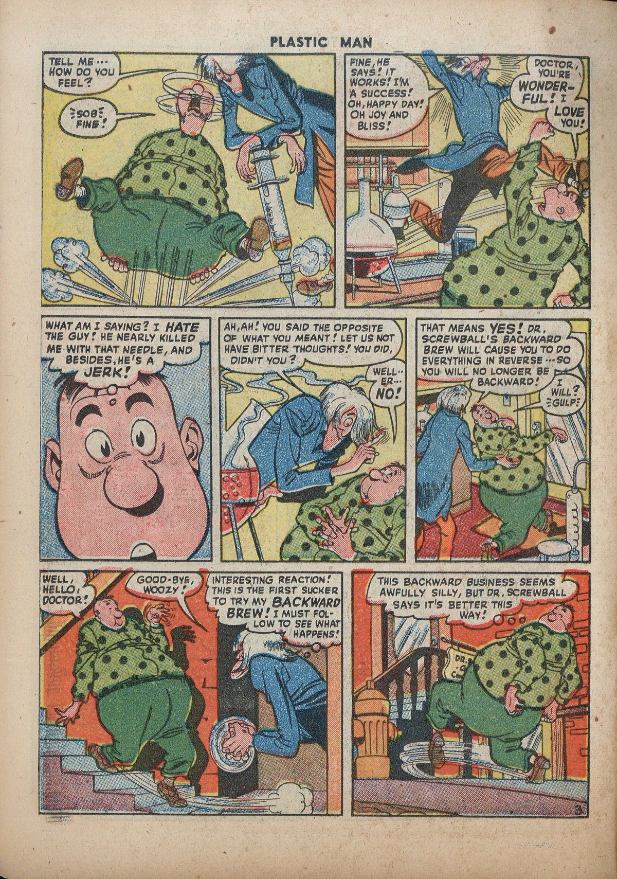 Read online Plastic Man (1943) comic -  Issue #12 - 28
