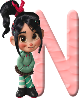 Alfabeto de Vanellope de Ralph el Demoledor. 