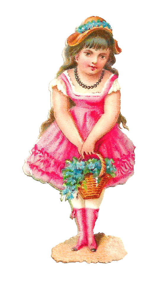 clipart girl with flowers - photo #43