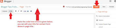 How To Add Contact Form (Contact  Page) in Blogger 
