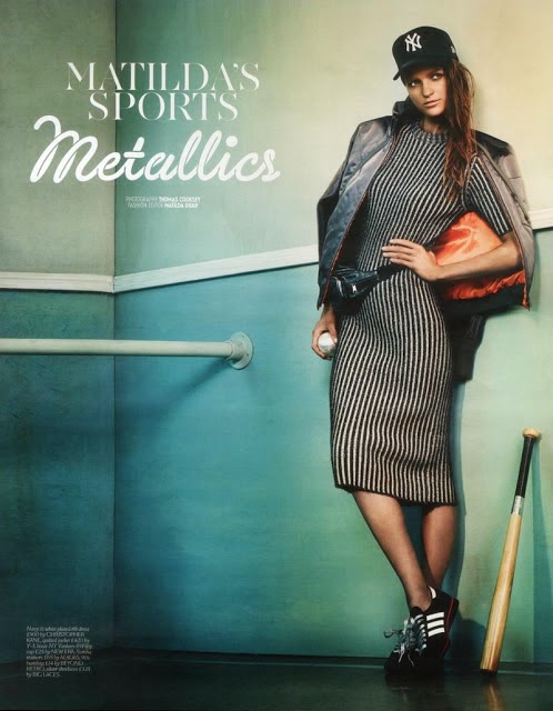 Stylish sports luxe fashion magazine editorial