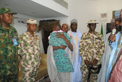 1a1ab Rescued Chibok girl handed over to Borno state Govt, reveals how her Boko Haram predator was killed