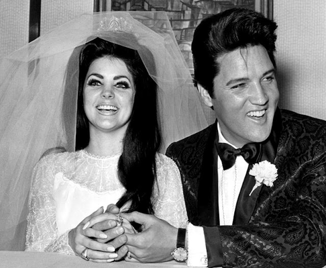45 Candid Photographs of Elvis and Priscilla Presley on Their Wedding