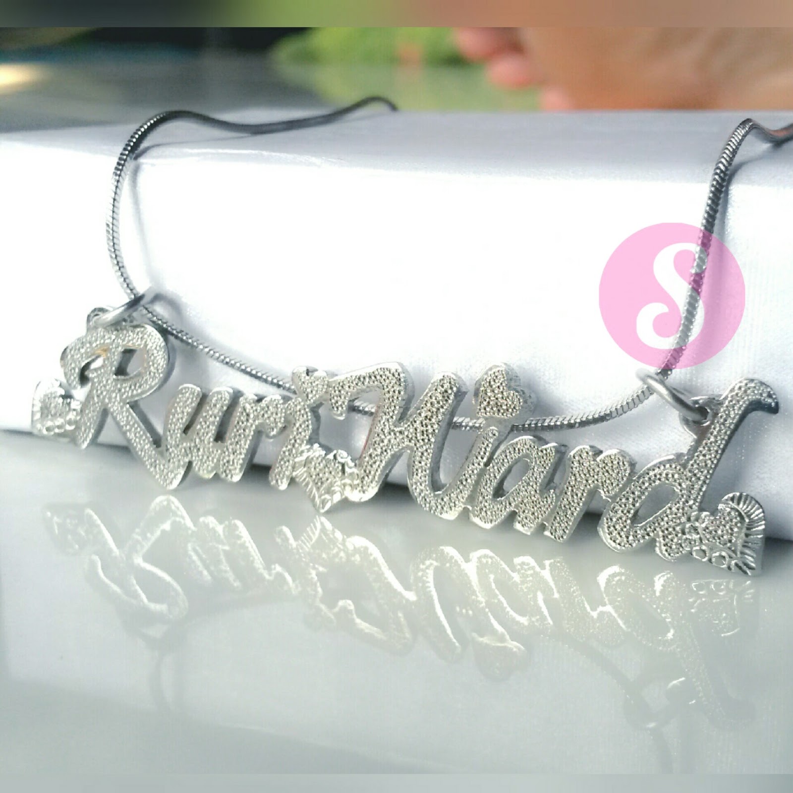 kalung nama monel silver grafir ruriward seni perhiasan kalung nama monel silver grafir ruriward seni perhiasan