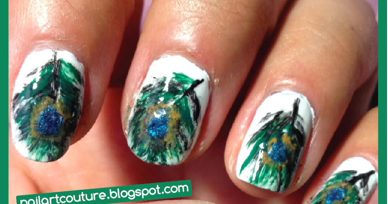Nail Art Couture★ !: Reader's Request: Peacock Feathers Nail Art