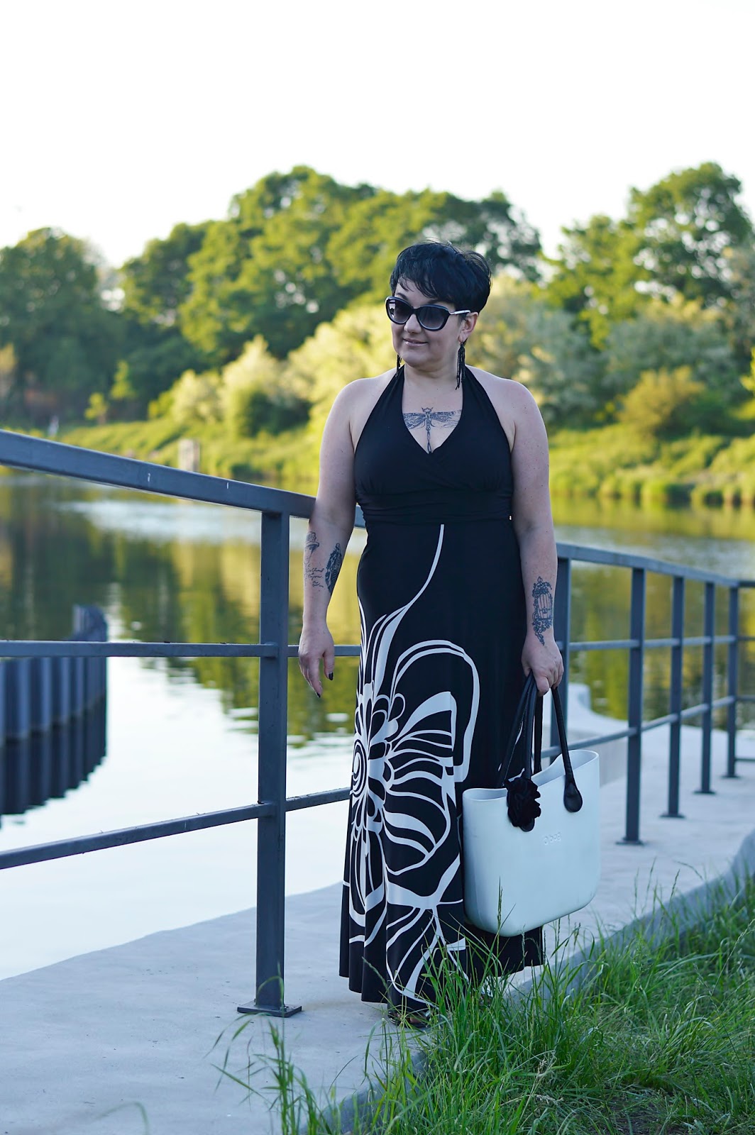 Summer 2018 trends, black and white maxi dress, Fashion 2018