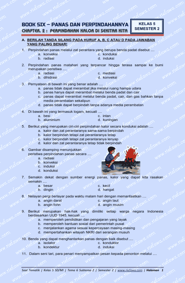 Soal Kelas 5 Tema 6 Subtema 2 Semester 2 Kurikulum 2013 Tahun 2020 2021 Dunia Edukasi