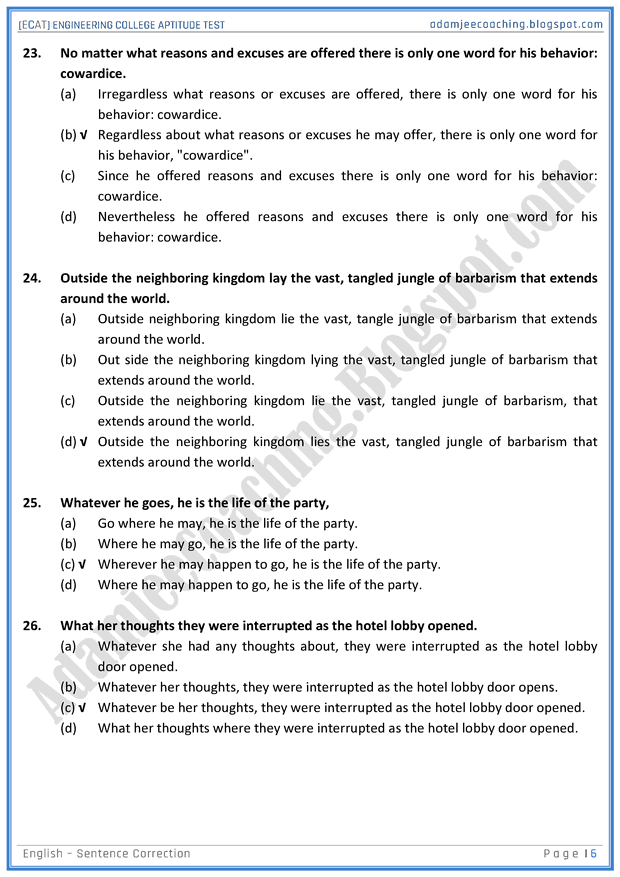 ecat-english-sentence-correction-mcqs-for-engineering-college-entry-test