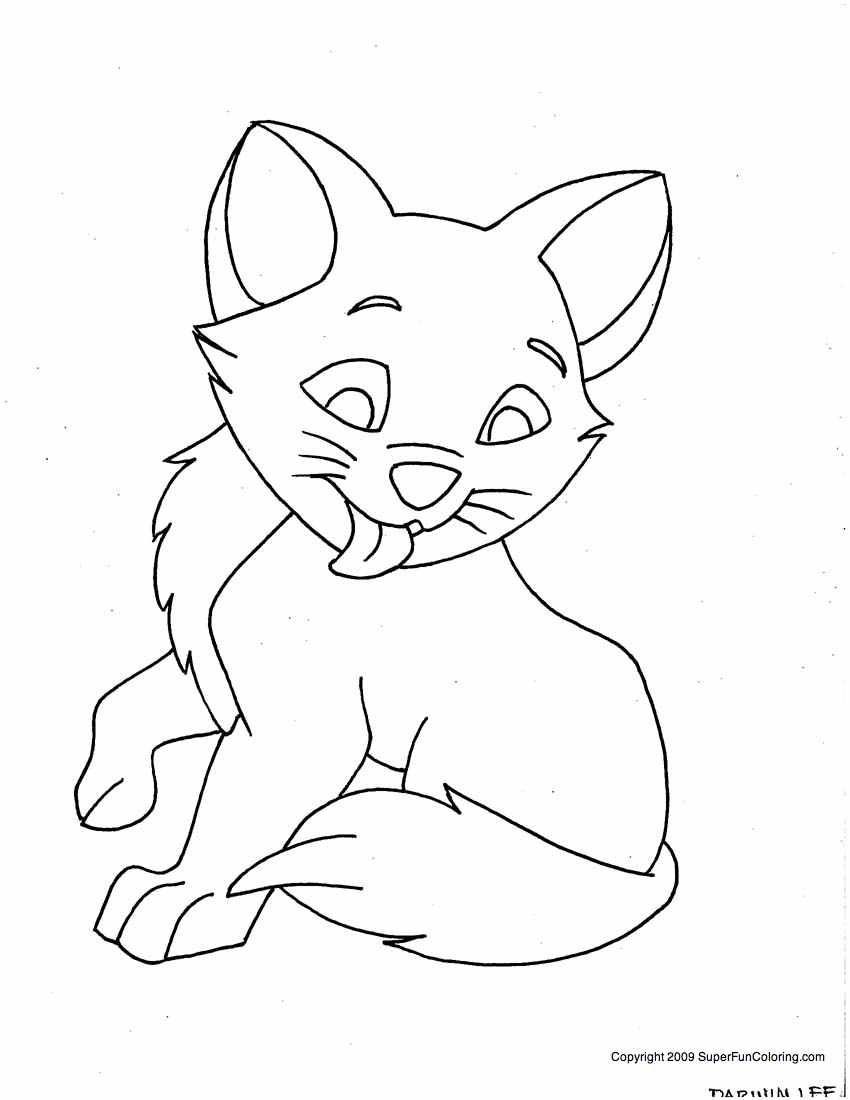 kitty cat free coloring pages - photo #8