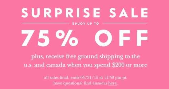 kate spade surprise sale! up to 75% off plus free shipping! summer must