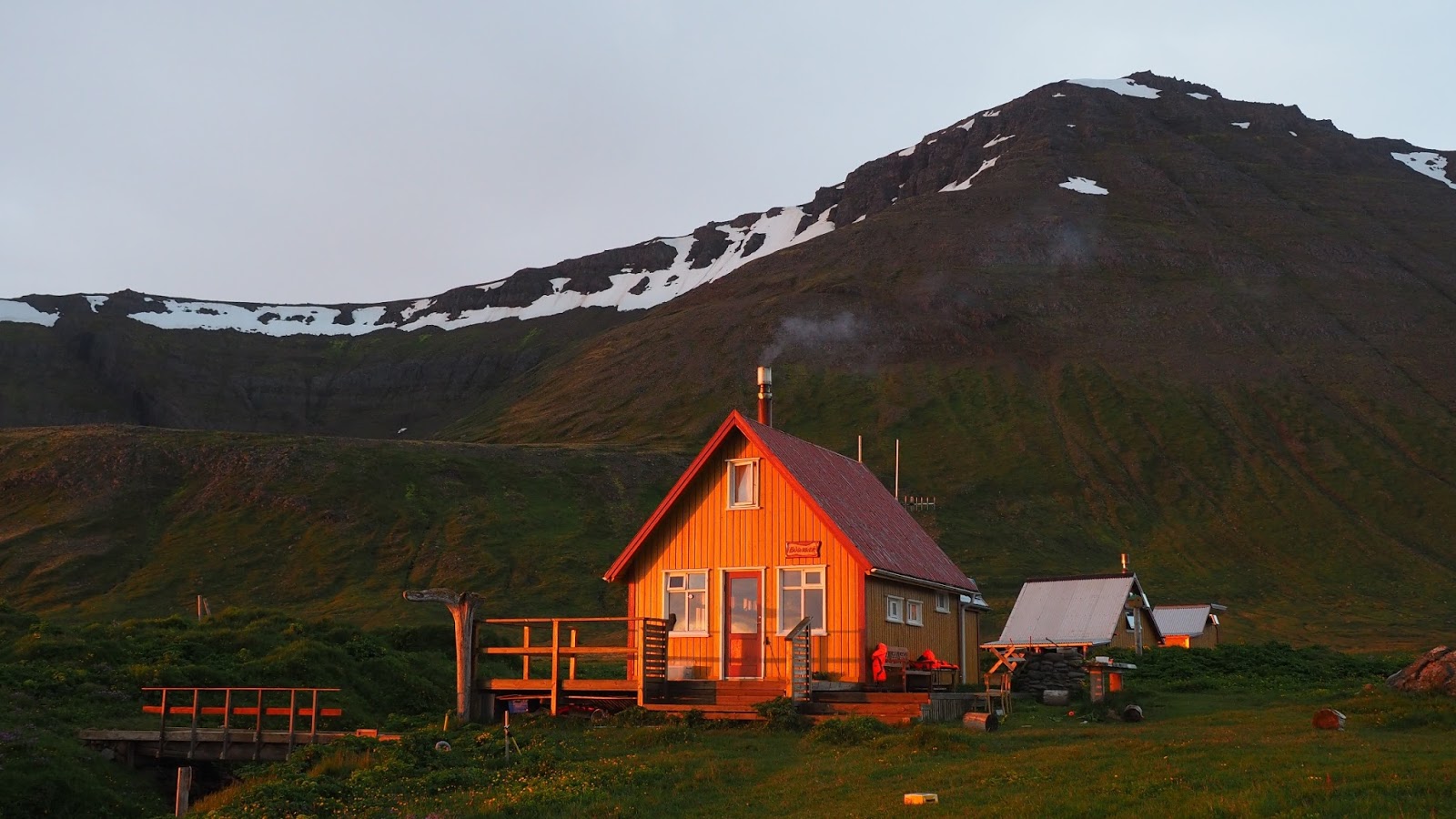 Hornstrandir, zachód słońca, trekking Islandia
