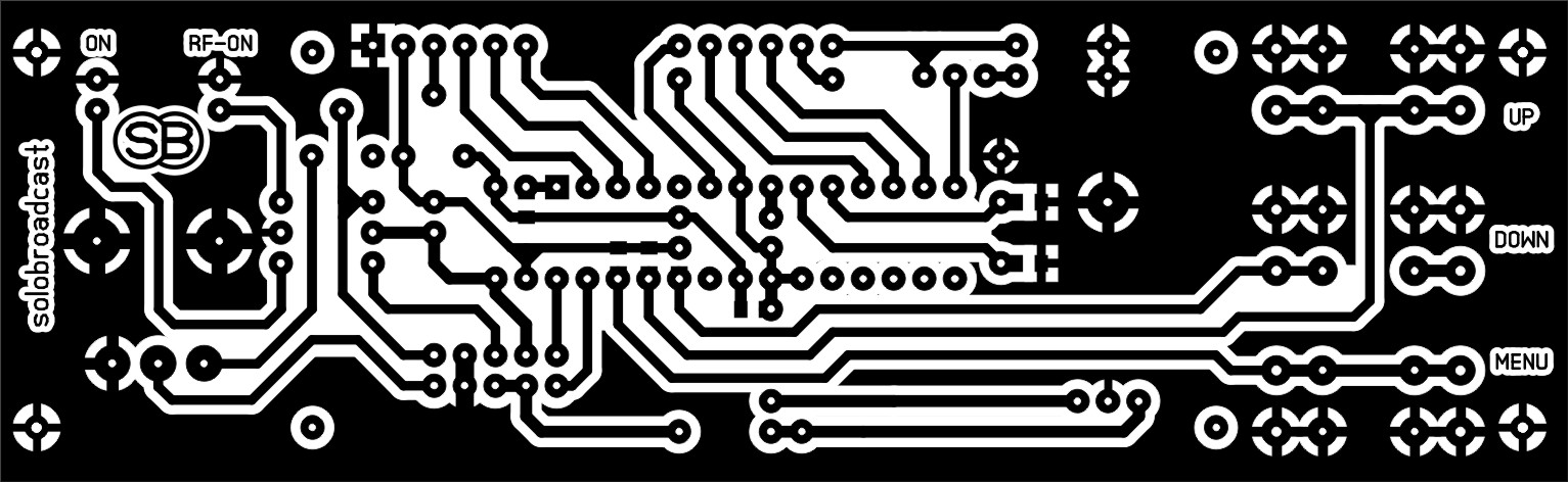 Desain PCB Gratis: LCD Control Board TSA5511 - AtMega8