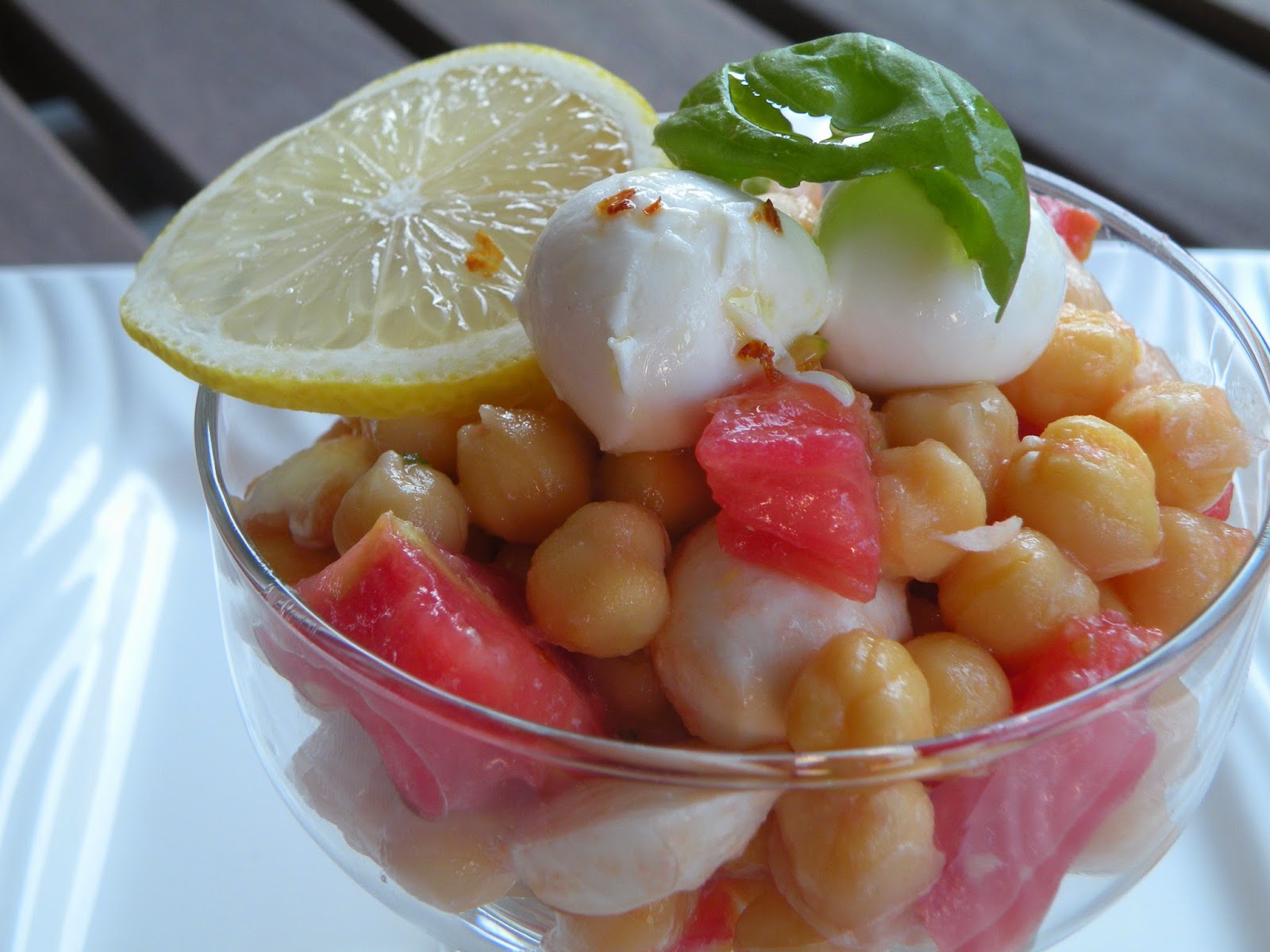 Mis pinitos de cocina Ensalada de garbanzos con mozzarella y limón
