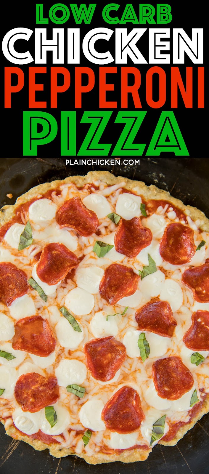 Low Carb Chicken Pepperoni Pizza Plain Chicken®