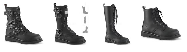 Close-up of edgy "Bolt Boots" featuring striking design elements