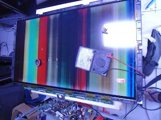 TV Lcd Samsung LA32R81B gambar garis-garis belang