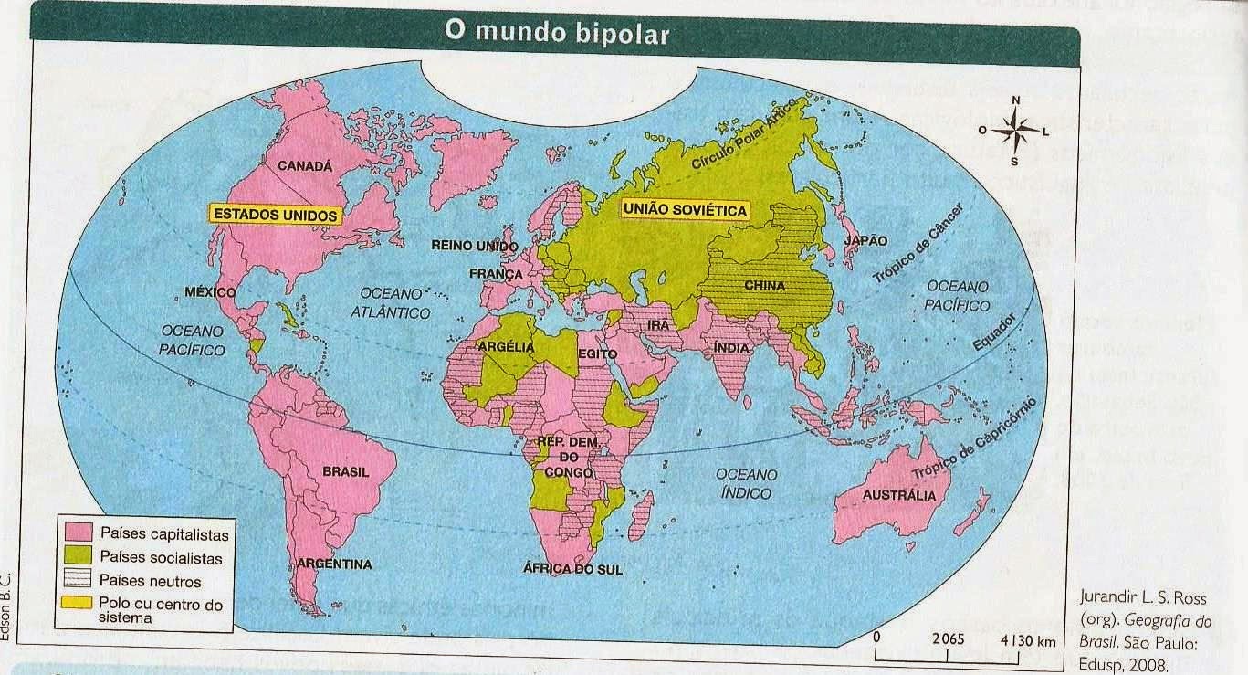Como O Mundo Era Dividido Durante A Ordem Bipolar