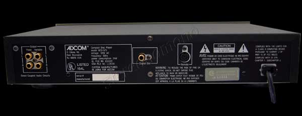 stereonomono - Hi Fi Compendium: ADCOM GCD-575 (1988)