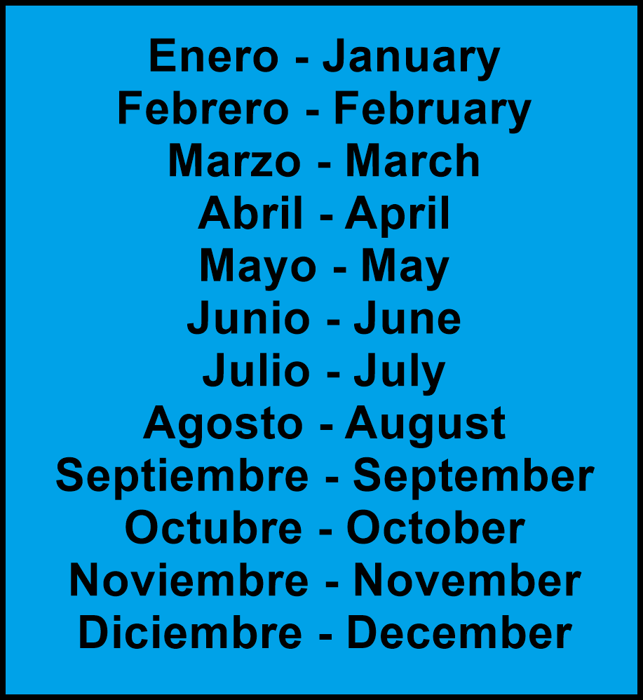 Aprende con Tsuki!! INGLÉS Meses del año Months of the year