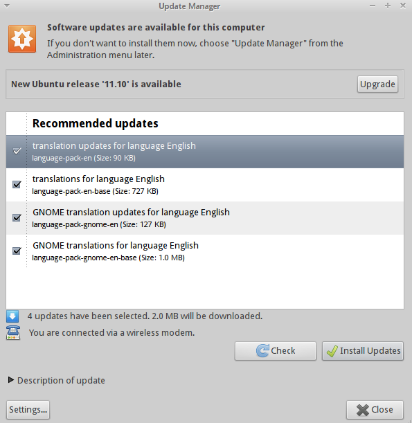Software update перевод. Gnome перевод. Ubuntu LMS утилита работы с диском.