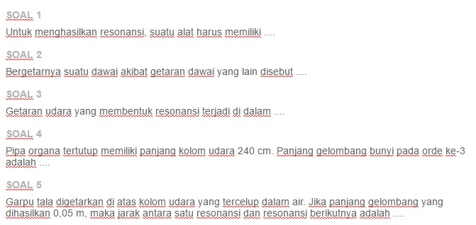 Contoh Soal Resonansi