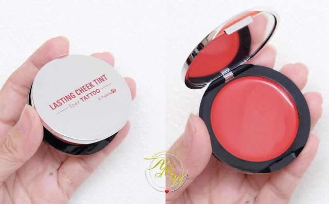 a photo of K-palette Cheek Tint In Classic Red review.  How to create drunk blush.