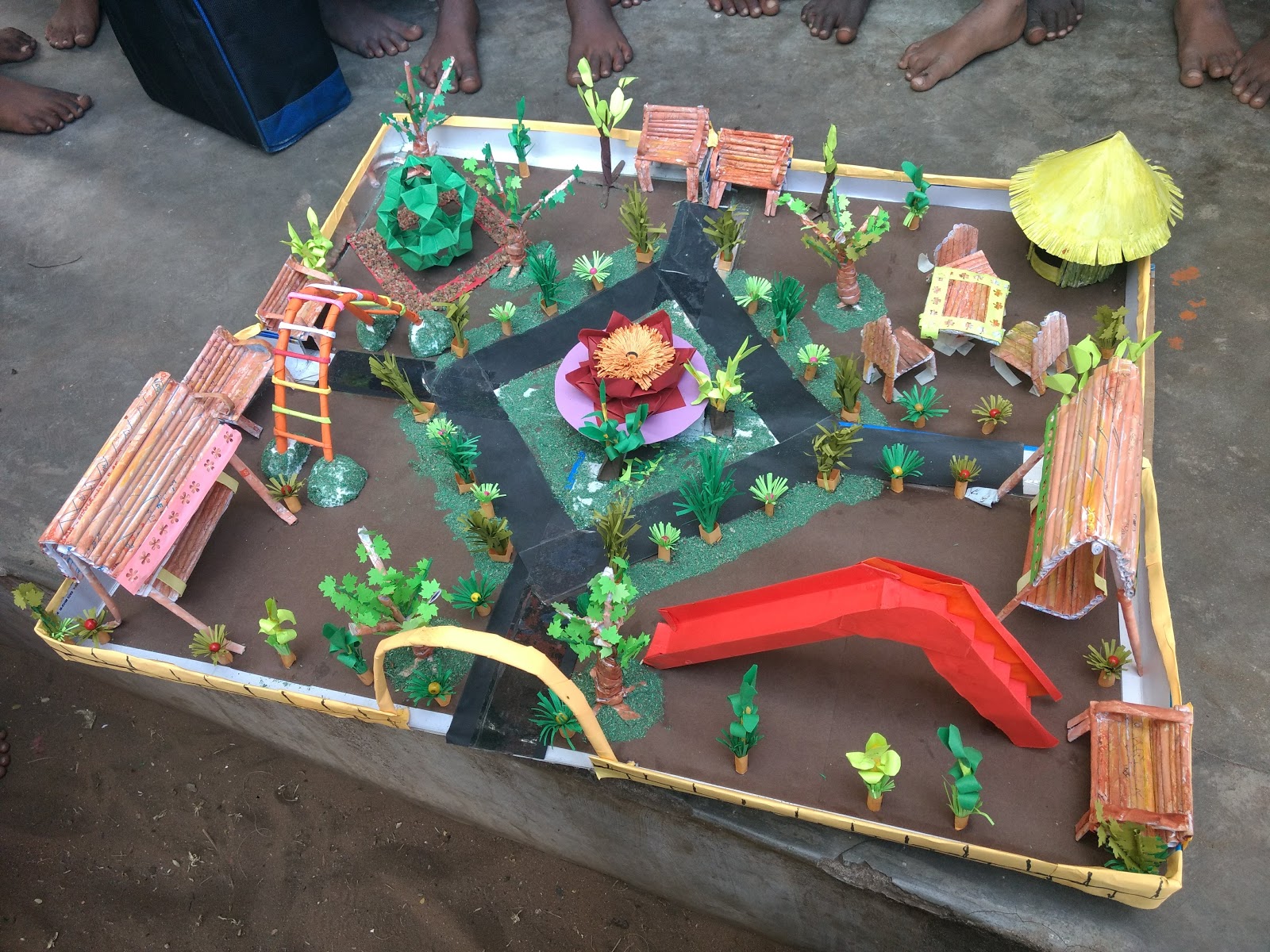 Busy Hands & Nimble Fingers Paper Park made by government school children