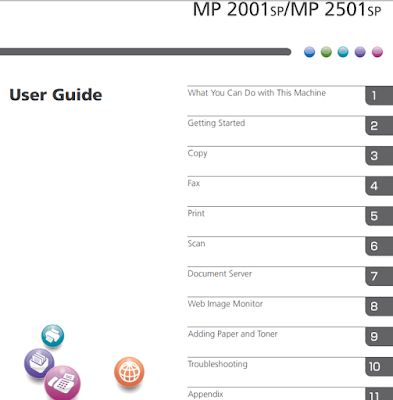 Download Ricoh MP 2001SP/2501SP User Guide Ricoh MP 2001SP/2501SP User Guide