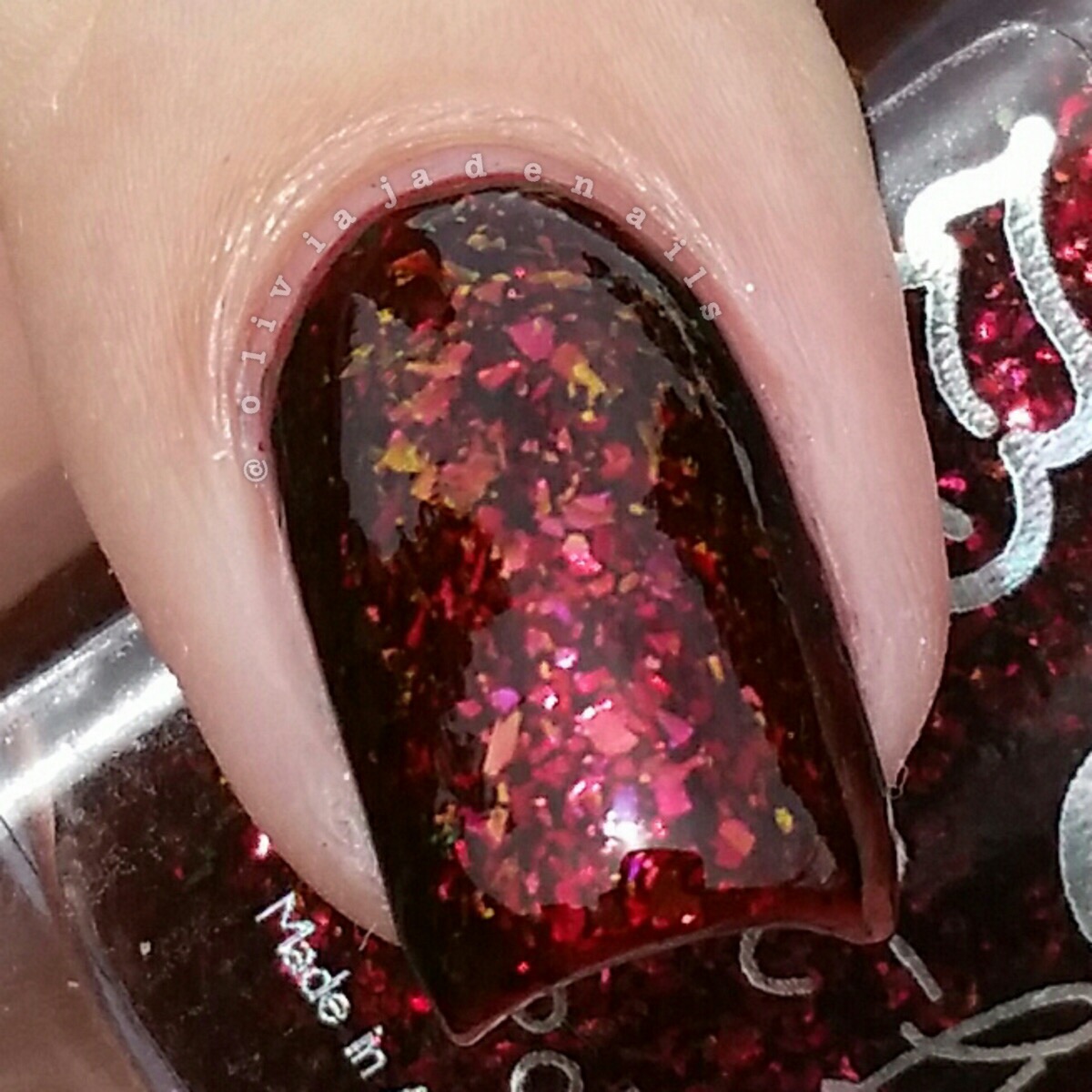 Grace-full Nail Polish Blood Countess swatched by Olivia Jade Nails
