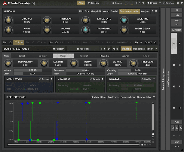 Melda Production Released MTurboReverb 100 Superb Sounding Reverbs In