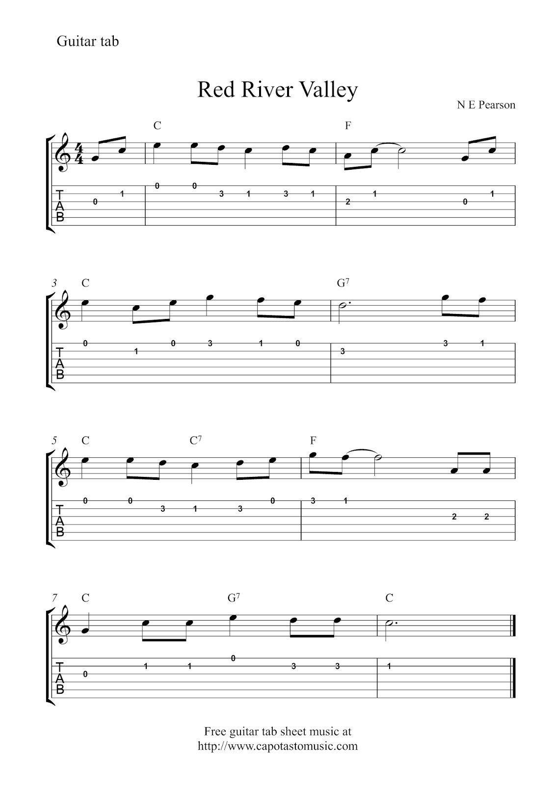 free-easy-guitar-tab-sheet-music-red-river-valley