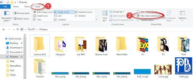 Cara Menampakkan Ekstensi File di Windows 10