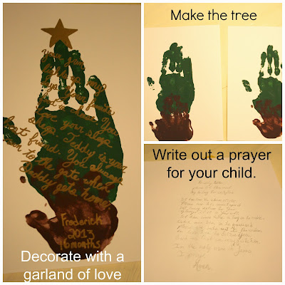The Spirit of Christmas book and memory hand print craft