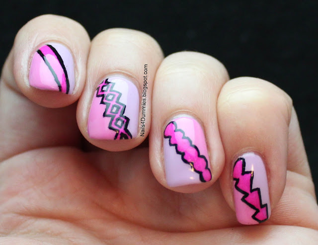 Nails4Dummies - Girly Geometric Nails