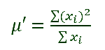 Formula of the arithmetic mean of the friends of the friends.