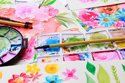 watercolor class paper blooms giveaway arches supplies favorite alisaburke